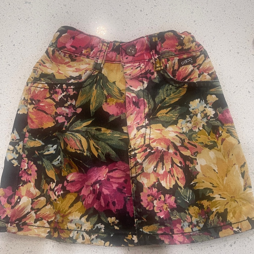 Vintage GUESS girls denim mini skirt